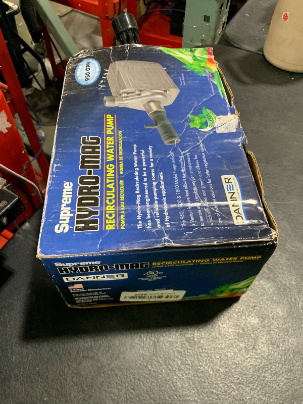 Photo 1 of Danner Manufacturing, Inc., Supreme 950 GPH Hydro-Mag, Recirculating Water & Air Pump with Venturi, 40129