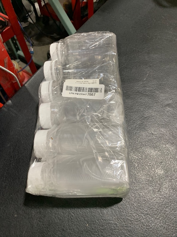 Photo 1 of Axe Sickle 6 Pcs 6 Ounce Juice Bottles Plastic Milk Bottles Bulk Beverage Containers with Tamper Evident Caps Lids White for Milk, Juice, Drinks and Other Beverage Containers