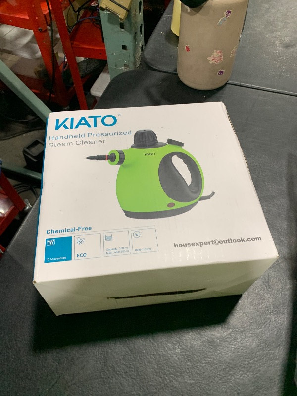 Photo 1 of Kiato Handheld Steam Cleaner, 10 in 1 Hand Held Steamer for Cleaning, Portable Pressurized Steamer for Home Use, Bathroom, Mini Steam Cleaners for Upholstery Furniture Sofa Couch Floor Tile Grout