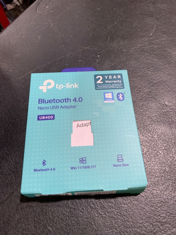 Photo 1 of TP-Link USB Bluetooth Adapter for PC, Bluetooth 4.0 Dongle Receiver, Plug & Play, Nano Size, EDR & A2DP Technology, Supports Windows 11/10/8.1/8/7/XP for Desktop, Laptop, PS4/ Xbox Controllers (UB400)