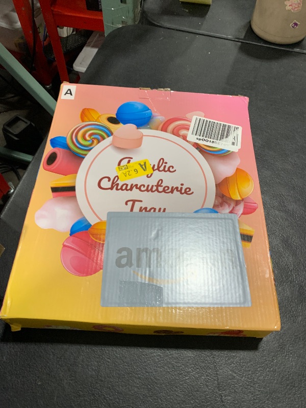 Photo 1 of 13.8" Extra Large Acrylic Letter Charcuterie Board Box, Reusable Fillable Letter Cake Candy Dish Display Serving Tray for Birthday Anniversary Party Decoration (A)