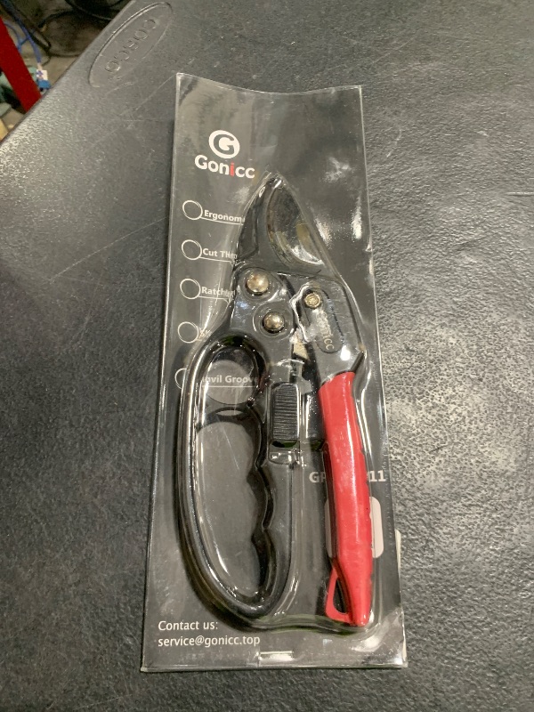 Photo 1 of gonicc 8" Professional Ratchet Anvil Pruning Shears (GPPS-1011), Ratcheting Mechanism, Anvil groove design, Reinforced Design Handle, Garden Shears Clippers, Anvil Pruner, Hand Tools Scissors Loppers