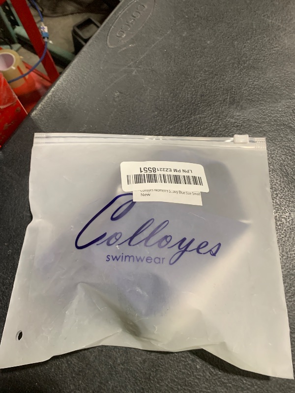 Photo 1 of Colloyes Women's Swim Bottoms High Cut Mid Waisted Bikini Bottoms Moderate Coverage Bathing Suit Bottoms Navy Blue Size Small