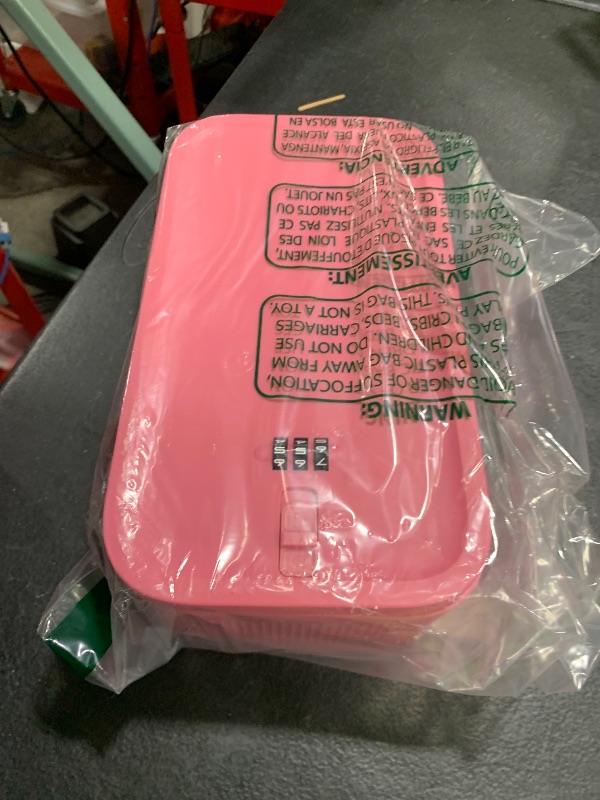 Photo 1 of Lockable Storage Box,Small Medicine Lock Box,Food Lockbox,Medical Pill Bag Organizer,Refrigerator Snack Case Bin Container,Locked Cell Phone Jail,Personal Item Safe for Gift,Office,Travel (Berry)