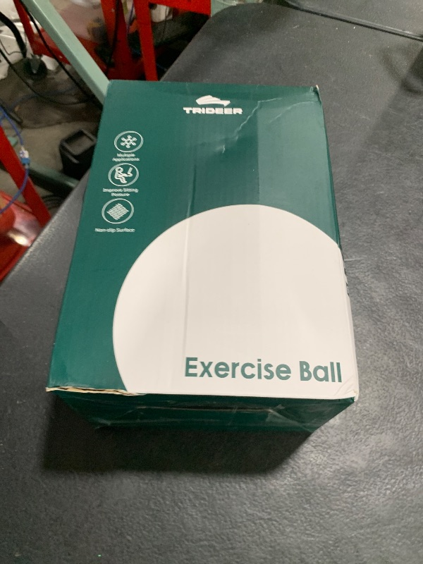 Photo 1 of Trideer Extra Thick Yoga Ball Exercise Ball, 5 Sizes Ball Chair, Heavy Duty Swiss Ball for Balance, Stability, Pregnancy and Physical Therapy, Quick Pump Included (Black, M(19-22ines/48-55cm))