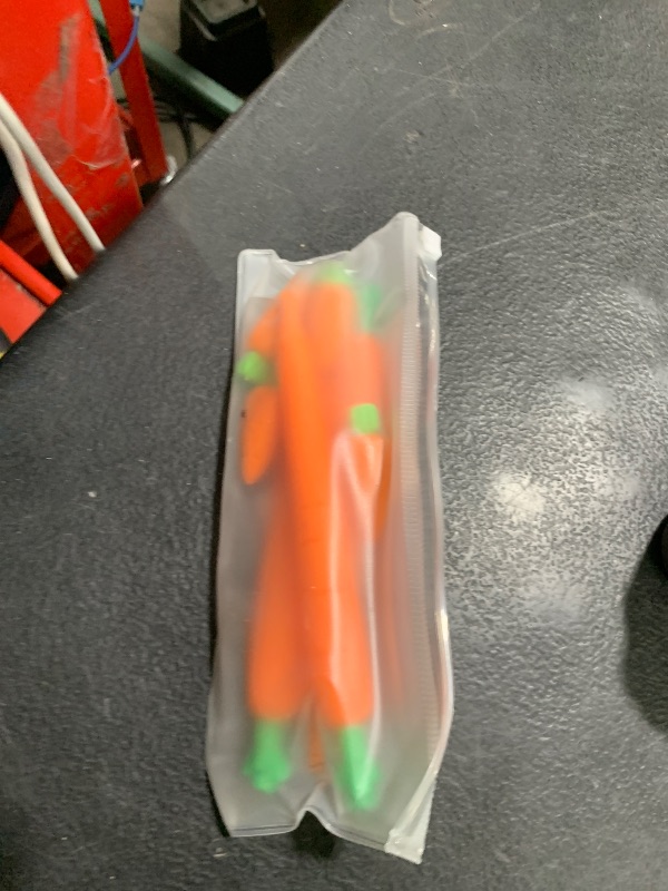 Photo 1 of 3 Pcs Carrot Mechanical Pencils + 4 Pcs Carrot Erasers, 0.5mm Cute Carrot Mechanical Pencil Kawaii Pencils Office School Pencil for Kids Students Girls Women Boys Pencils (3Pcs Pencils + Erasers)