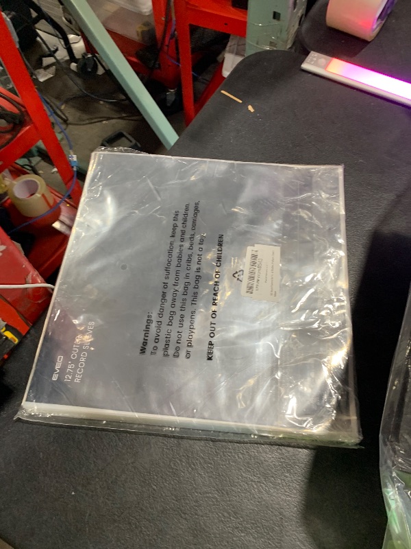 Photo 1 of EVEO 100x Vinyl Record Sleeves Outer – Crystal Clear Outer Vinyl Sleeves LP Album Covers 12.75"x12.75" | Perfect Fit Protective 3 Mil Protection for Single & Double LPs - Archival Standard