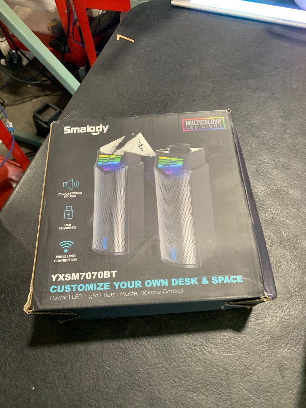 Photo 1 of Smalody Computer Speakers for Desktop Gaming Monitor with RGB Lights, 2 in-1 Bluetooth PC Speakers Soundbar USB Powered, Can Be Split and Combined Freely