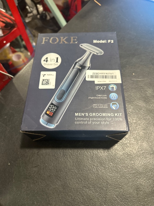 Photo 1 of FOKE Back Shaver for Men, Ultra-Wide 1.8" T-Shaped Head, Travel Case, LED Mens Back Shaver Rechargeable with Long Handle, Safety Lock, IPX7, Multi-Functional Back Trimmer for Men, (Dark Blue)