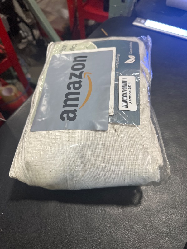 Photo 1 of 100% Blackout Linen Curtains 100 Inches Long 2 Panels for Bedroom Back Tab Pinch Pleated Black Out Curtains Neutral Cream Colored Noise Cancelling Light Blocking Window Curtain 100 Inch Length,Ivory