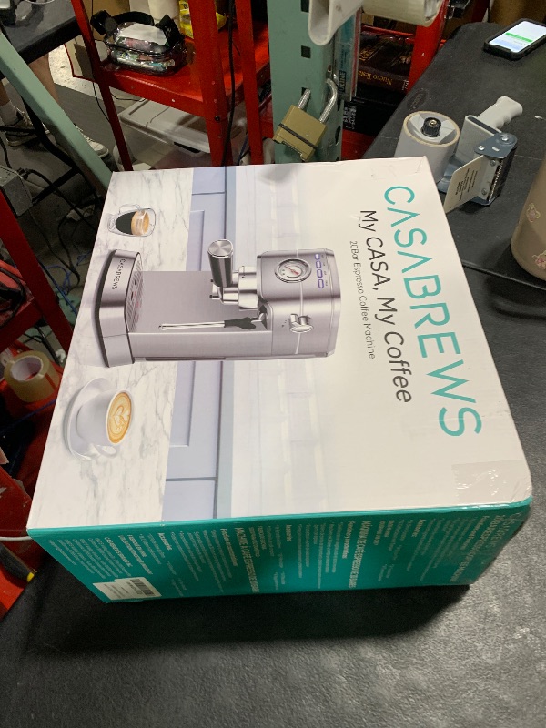Photo 1 of CASABREWS CM5418 Espresso Machine 20 Bar, Compact Espresso Maker with Steam Milk Frother, Stainless Steel Coffee Machine with 34oz Removable Water Tank for Cappuccino, Latte, Silver