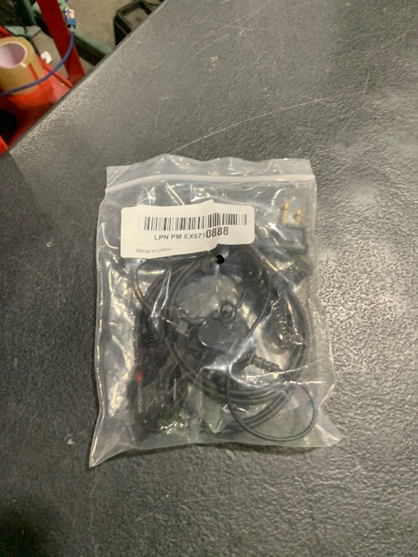 Photo 1 of Acoustic Tube Earpiece with Mic for Motorola Walkie Talkies, Surveillance Headset and PTT Compatible with Motorola 2 Way Radios BPR40/CP/CLS/DTR/PR/RDU/RMU Series (Black)