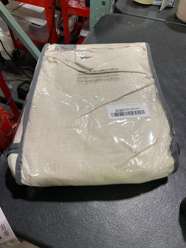 Photo 1 of 100% Blackout Shield Linen Blackout Curtains for Bedroom 84 Inches Long, Back Tab/Rod Pocket Living Room Drapes, Thermal Insulated Blackout Curtains 2 Panels Set, 50" W x 84" L, Cream