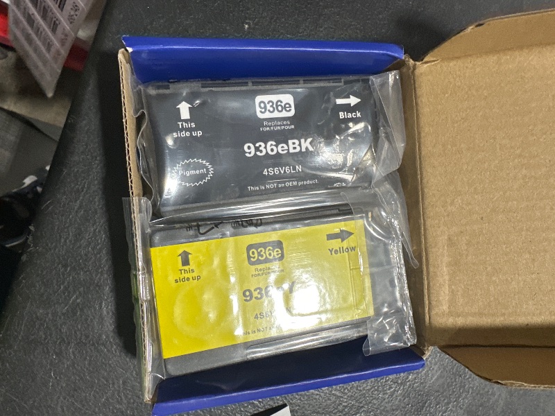 Photo 1 of 936XL 936 Ink Cartridges Combo Pack Replacement for HP Ink 936XL Black and 936 Color Work with HP OfficeJet Pro 9120 Series 9720 9730 9110 9120 9130 9110b 9120b 9130b Printers | with Chip - 4 Pack