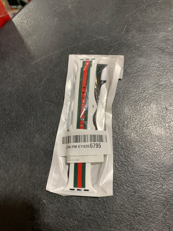 Photo 1 of [2 Pack] Designer Bands Compatible with Apple Watch Band 38mm 40mm 41mm 42mm 44mm 45mm 46mm 49mm Men Women, Soft Silicone Sport Band Strap for Apple Watch Ultra 2 iWatch Series 10 9 8 7 SE 6 5 4 3 2 1