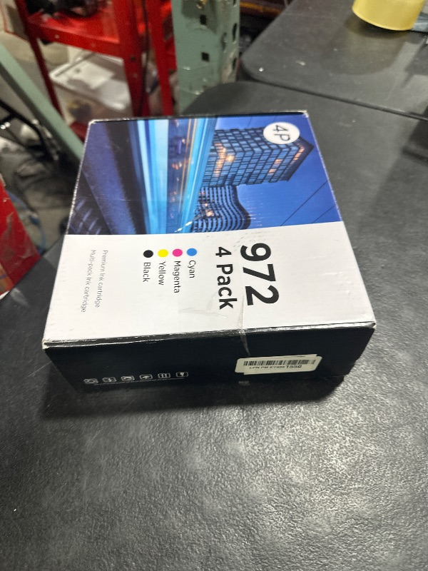 Photo 1 of 972X Ink Cartridges High Yield Compatible Replacement for HP 972X 972A 972 use with HP Pagewide Pro 477dw 577dw 477dn 452dn 552dn 552dw P55250dw Printer (Black, Cyan, Magenta, Yellow, 4 Pack)
