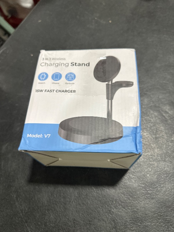 Photo 1 of Aeinidi 3 in 1 Wireless Charging Station for Multiple Devices Apple, 15W Fast Magnetic Mag-Safe Charger Stand for iPhone 16 15 14 13 12 Pro Max Plus Mini Apple Watch AirPods Pro 4 3 2, Black