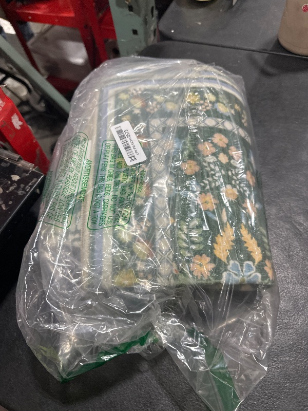 Photo 1 of UERMEI Runner Rug for Hallways Kitchen: 2x8 Washable Area Rug Boho Floral Soft Long Rug - Non-Slip Low Pile Throw Indoor Carpet for Entryway Kitchen Bedroom Laundry Bathroom - Green