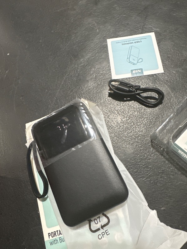 Photo 1 of Power Bank, 15000mAh Portable Charger with Built in Cable, 22.5W Fast Charging, 6 Outputs, Slim Travel Essential Battery Pack with LED Display, Compatible with iPhone 16/15/14/13, Samsung, iPad, etc