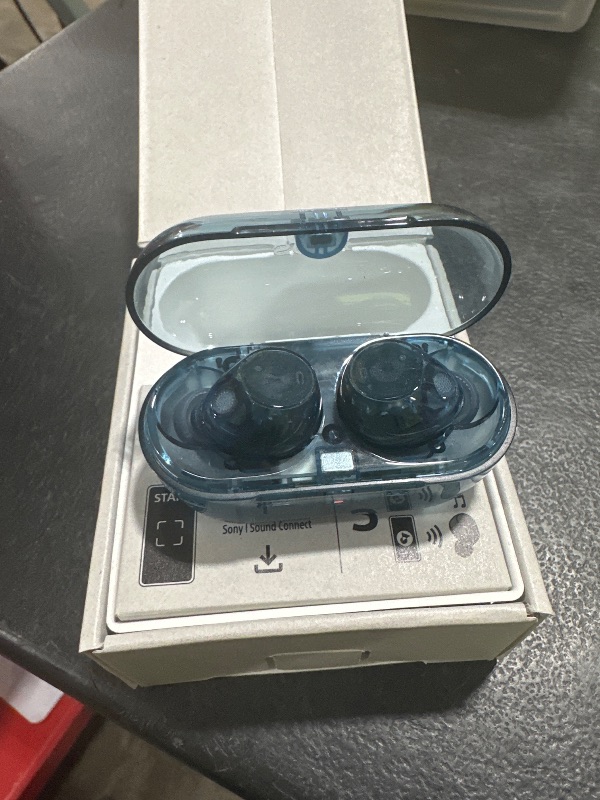 Photo 1 of Sony WF-C710N Truly Wireless Noise-Canceling Earbuds with up to 30-Hour Battery Life, Lightweight and Secure, Glass Blue