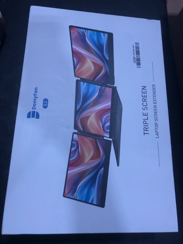 Photo 1 of domyfan 14" Laptop Screen Extender, S3 FHD 1080P IPS Triple Portable Monitor Laptop, HDMI/USB-A/Type-C Compatible with Windows/Mac/Android