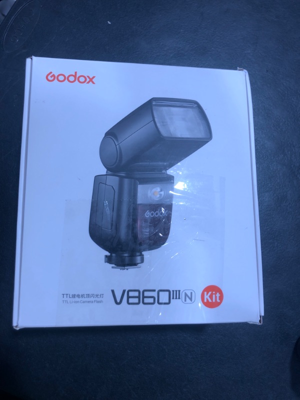 Photo 1 of GODOX V860III-N Camera Flash 2.4 G GN60 TTL HSS Master-Slave High Speed Sync 1/8000s Brightness Adjustable 2600mAh Rechargeable Lithium Ion Battery Compatible with Nikon SLR Cameras