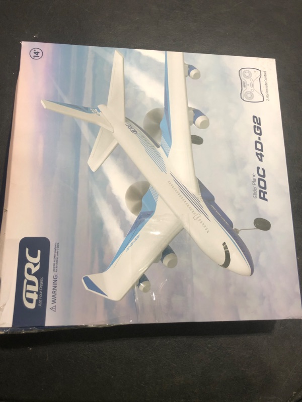 Photo 1 of 4DRC Remote Control Airplane for Kids Boys Adults, G2 Remote Control Plane Jet for Beginners Adult, Ready to Fly Airplane with One Key Aerobatic LED Light, RC Plane for Kids, 2 Battery