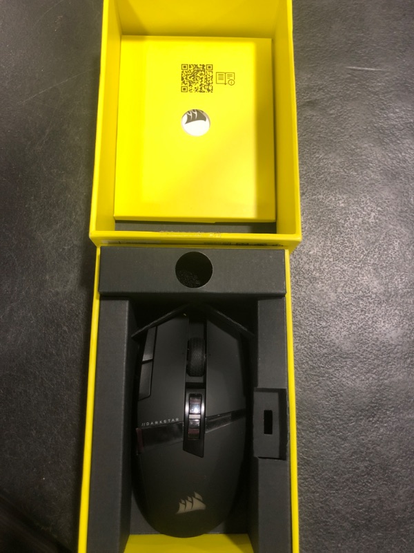 Photo 1 of Corsair DARKSTAR RGB Wireless Gaming Mouse for MMO, MOBA - 26,000 DPI - 15 Programmable Buttons - Up to 80hrs Battery - iCUE Compatible - Black