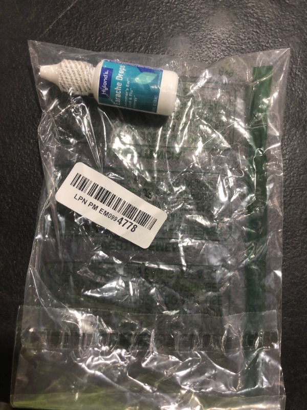 Photo 1 of Hyland's Earache Drops, Natural Relief of Swimmer's Ear, Cold and Flu, Allergy Symptoms, Ages 4 and up, Day and Night, 0.33 Fl Oz