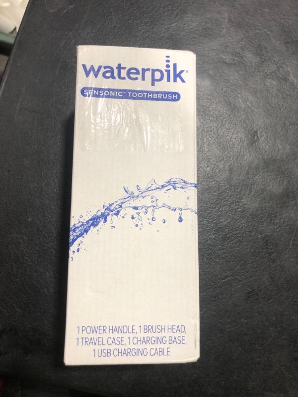Photo 1 of Waterpik Sensonic Sonic Electric Toothbrush, Rechargeable Toothbrush for Adults with 3 Modes, Travel Case, USB Charger, Modern Gray STW-03W027, Packaging May Vary