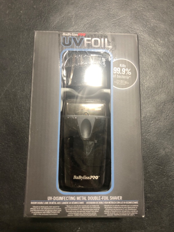 Photo 1 of BaBylissPRO UVFOIL Double Foil UV-Disinfecting Metal Shaver