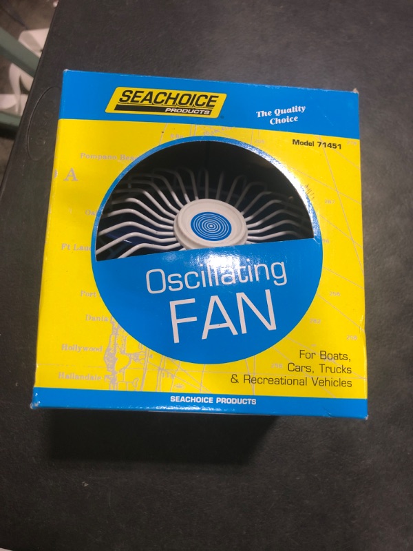 Photo 1 of Seachoice 12V DC Oscillating Fan, 6 in., 90-Degree Oscillating Motion