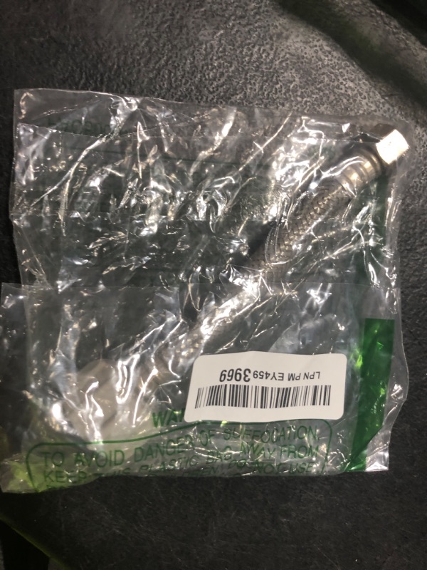 Photo 1 of Fluidmaster B1T06 Toilet Connector, Braided Stainless Steel - 3/8 Female Compression Thread x 7/8 Female Ballcock Thread, 6-Inch Length