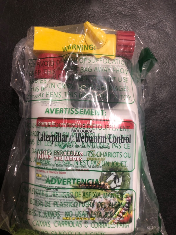 Photo 1 of SUMMIT 021-6 Caterpillar and Webworm Control-Hose End For Insects, 1-, Quart, White