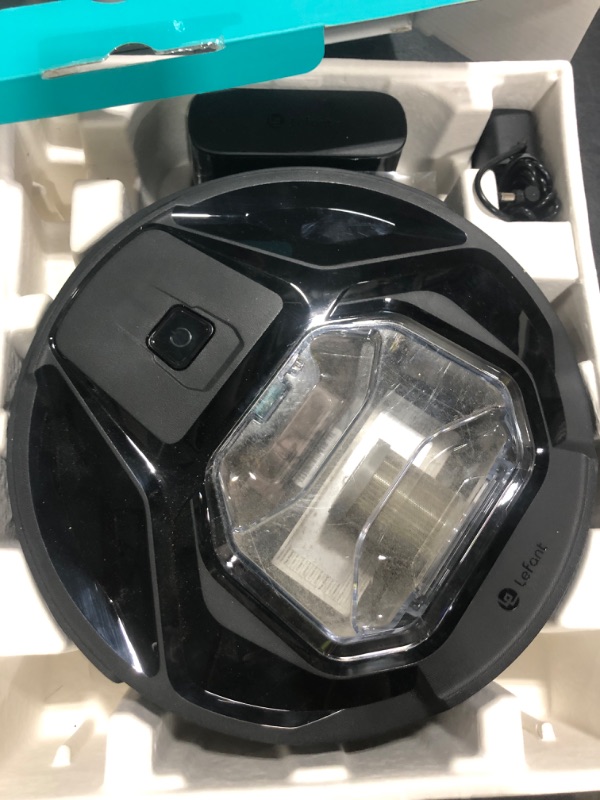 Photo 1 of Lefant M320 Robot Vacuum Cleaner, Carpet Detection, 6,000 Pa Suction, Low Noise, 800ml Visible Dustbin, 210 Mins Runtime, Self-Charging, Works with Alexa, Ideal for Hard Floor, Pet Hair, Black