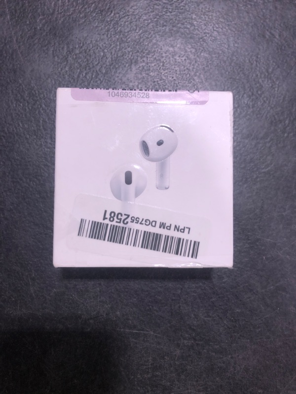 Photo 1 of Apple AirPods 4 Wireless Earbuds, Bluetooth Headphones, with Active Noise Cancellation, Adaptive Audio, Transparency Mode, Personalized Spatial Audio, USB-C Charging Case, Wireless Charging, H2 Chip