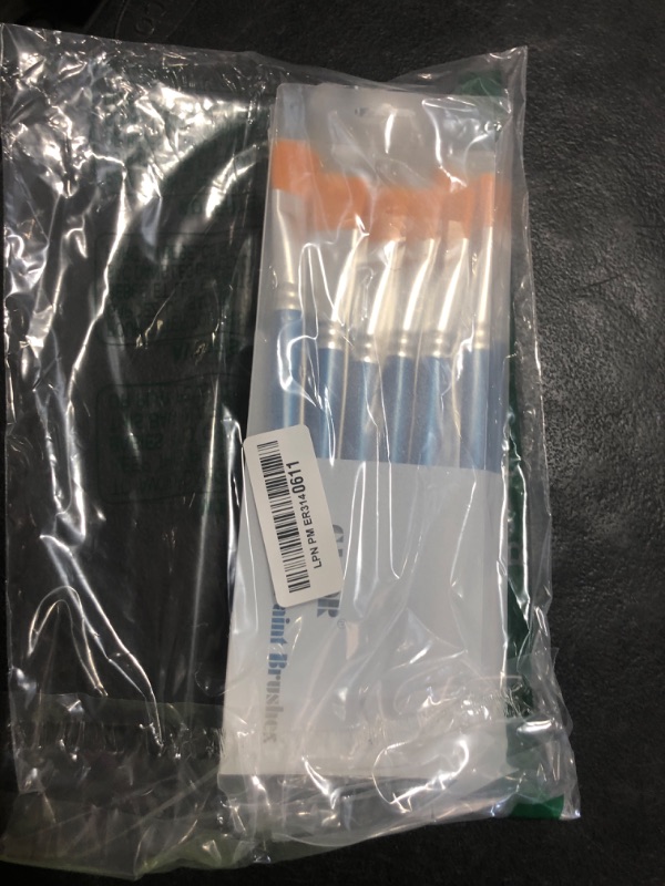 Photo 1 of 1 inch Flat Paint Brushes for Acrylic Painting,12 Pieces Large Synthetic Paint Brushes Bulk with Wooden Handle for Acrylic, Watercolor, Oil, Crafts, Face Body Art