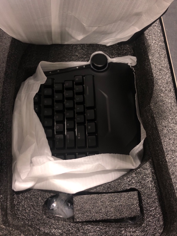 Photo 1 of Cloud Nine C989 Ergonomic Mechanical Keyboard for PC - Kailh Linear Red Switches - RGB Light Up LED Backlit with USB - Ergo Split Key Board with Macro