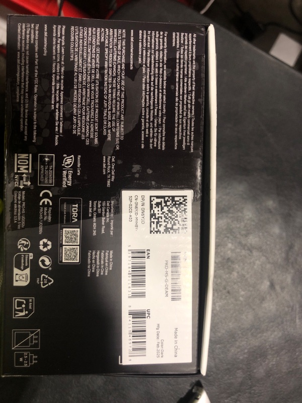 Photo 1 of Alienware Pro Wireless Gaming Headset - Wired/Wireless, Bluetooth 5.3, 15 Minute Fast Charging, Audio Output 20 Hz, Battery Talk Time (ANC on) Up to 24 Hrs (Bluetooth), Dark Side of The Moon