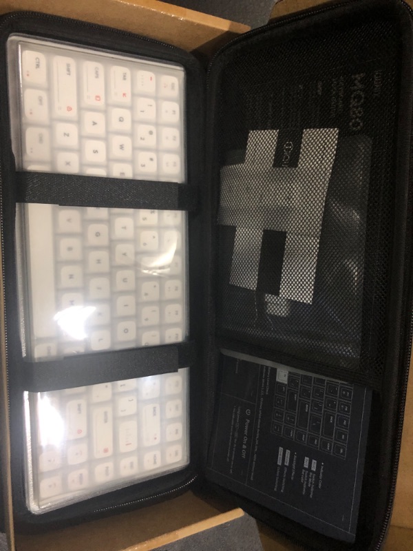 Photo 1 of IQUNIX MQ80 Low Profile Mechanical Keyboard for Work and Gaming Tri Mode Wireless Wired CNC Aluminum Hot Swappable RGB Backlit Long Battery Life VIA Support (Silver)