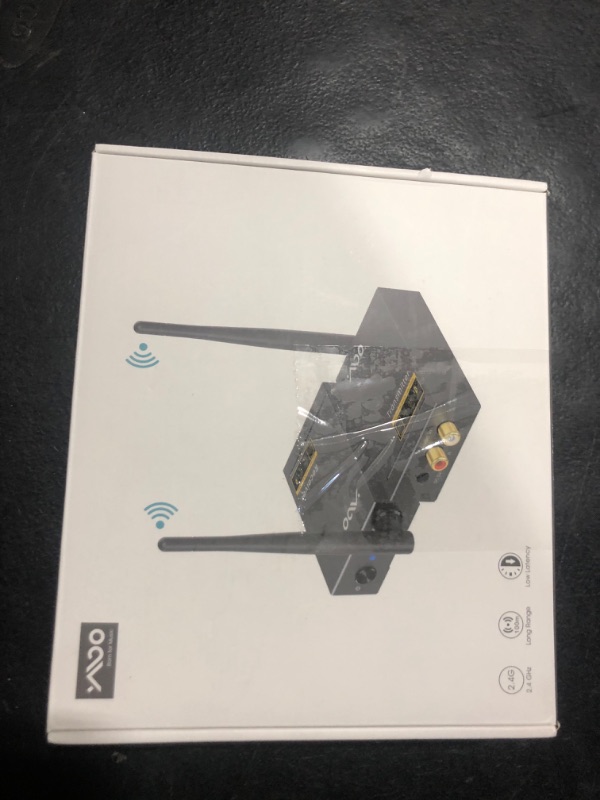 Photo 1 of YMOO 2.4Ghz Wireless Audio Transmitter Receiver,192kHz/24bit HiFi Audio,20ms Ultra Low Latency,320ft Long Range RCA Jack Adapter for Speaker/soundbar to TV/PC/CD Player/Computer/Projector
