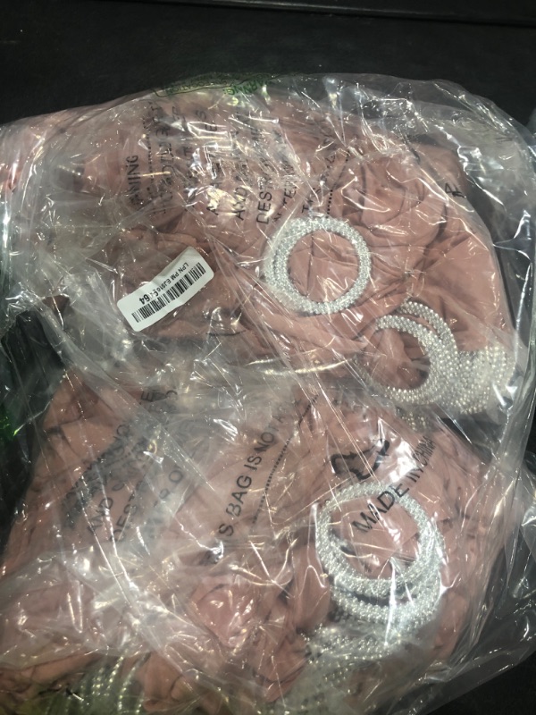 Photo 1 of Peomeise 100pcs Dusty Pink Spandex Chair Sashes with Buckle Slider for Wedding, Party Decoration