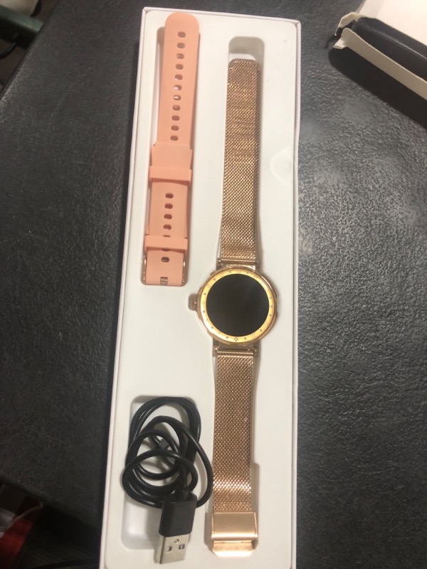 Photo 1 of Smart Watch for Women, AMOLED HD Display Fitness Tracker Bluetooth Make/Answer Call, 1.19" Watches with 110+ Sports Modes/Heart Rate/SpO2/Sleep Monitor, Smartwatch IP68 Waterproof for Android iOS