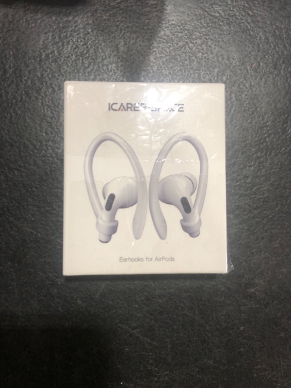 Photo 1 of ICARERSPACE 2 Pairs AirPods Ear Hooks for AirPods Pro 2, AirPods Pro, AirPods 4, 3, 2 & 1, Upgraded Anti Slip Sports Clip Hooks for AirPods 1, 2, 3, 4,Pro and Pro 2 – White