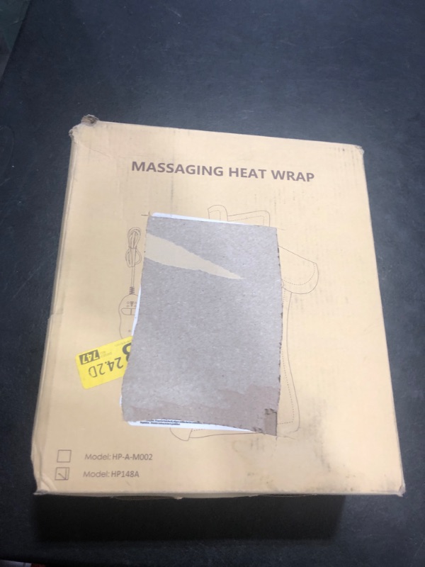 Photo 1 of Massaging Heating Pad for Neck and Shoulders and Back, 24" x 35" Large Electric Heating Pad for Back Pain Relief with 3 Heat Levels, 4 Massage Settings, 2H Auto Shut-Off, 4 Massage Motors,Grey
