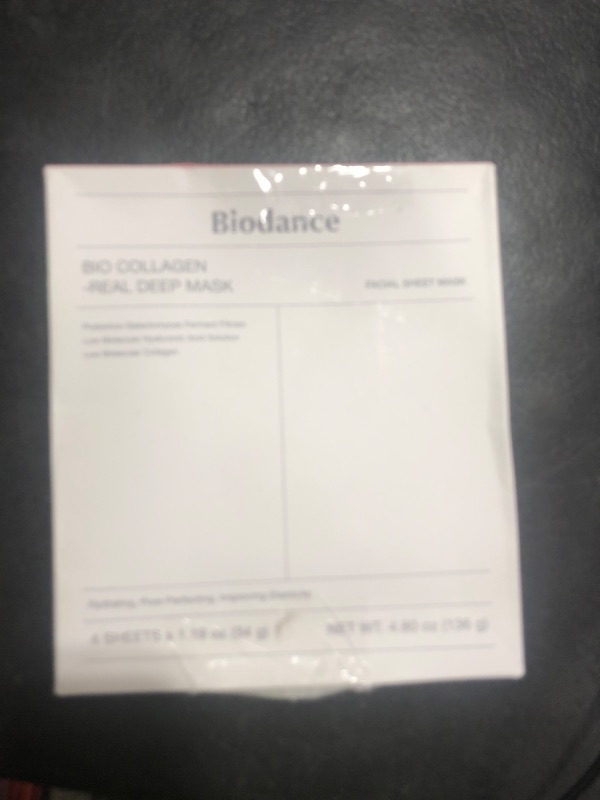 Photo 1 of BIODANCE Bio-Collagen Real Deep Mask, Hydrating Overnight Hydrogel Mask, Pore Minimizing, Elasticity Improvement, 34g x4ea