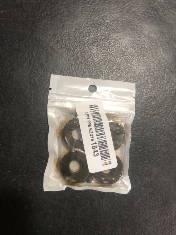 Photo 1 of (4-Pack) Shaft Collar 1/2" Bore, 1045 Steel Double Split Clamp-On Shaft Collars Style, 1-1/8" OD, 13/32" Thickness, with M4 Set Screws