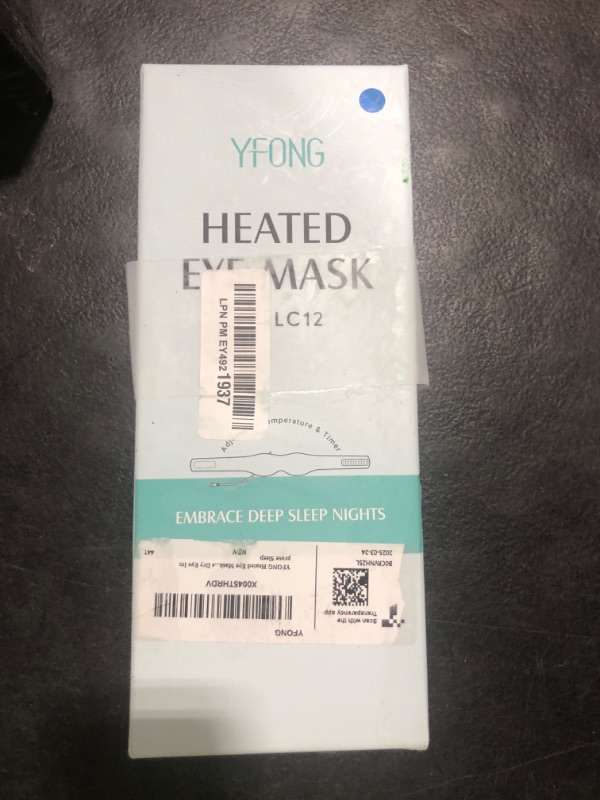 Photo 1 of YFONG Heated Eye Mask, Warm Eye Compress Mask for Dry Eyes, USB Electric Heating Pad with Temperature & Timer Control, Dry Sleep Mask for Relax & Reduce Strain Dark Circle Stye Treatment, Blue