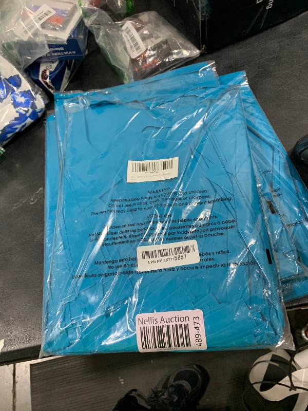 Photo 1 of Plastic Shopping Bag with Die Cut Handle 9" x 12" White Plastic Merchandise Bags with Handle 100 Pack for Retail, Heavy Duty Bulk Bags