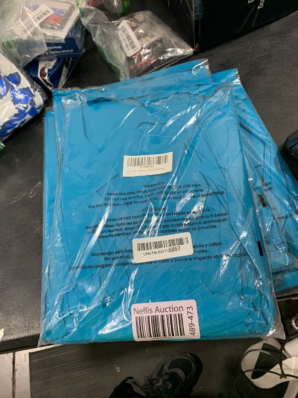 Photo 1 of Plastic Shopping Bag with Die Cut Handle 9" x 12" White Plastic Merchandise Bags with Handle 100 Pack for Retail, Heavy Duty Bulk Bags